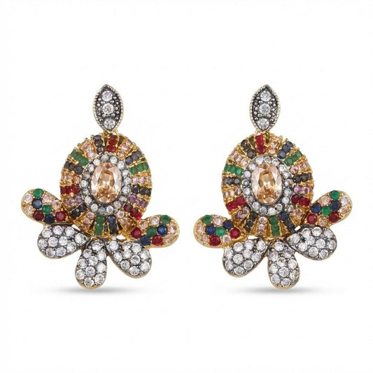 Oxidized Zircon Studs