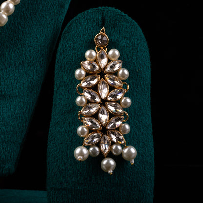 Imperial Bridal Kundun Pearl Set - Complete Wedding Jewelry