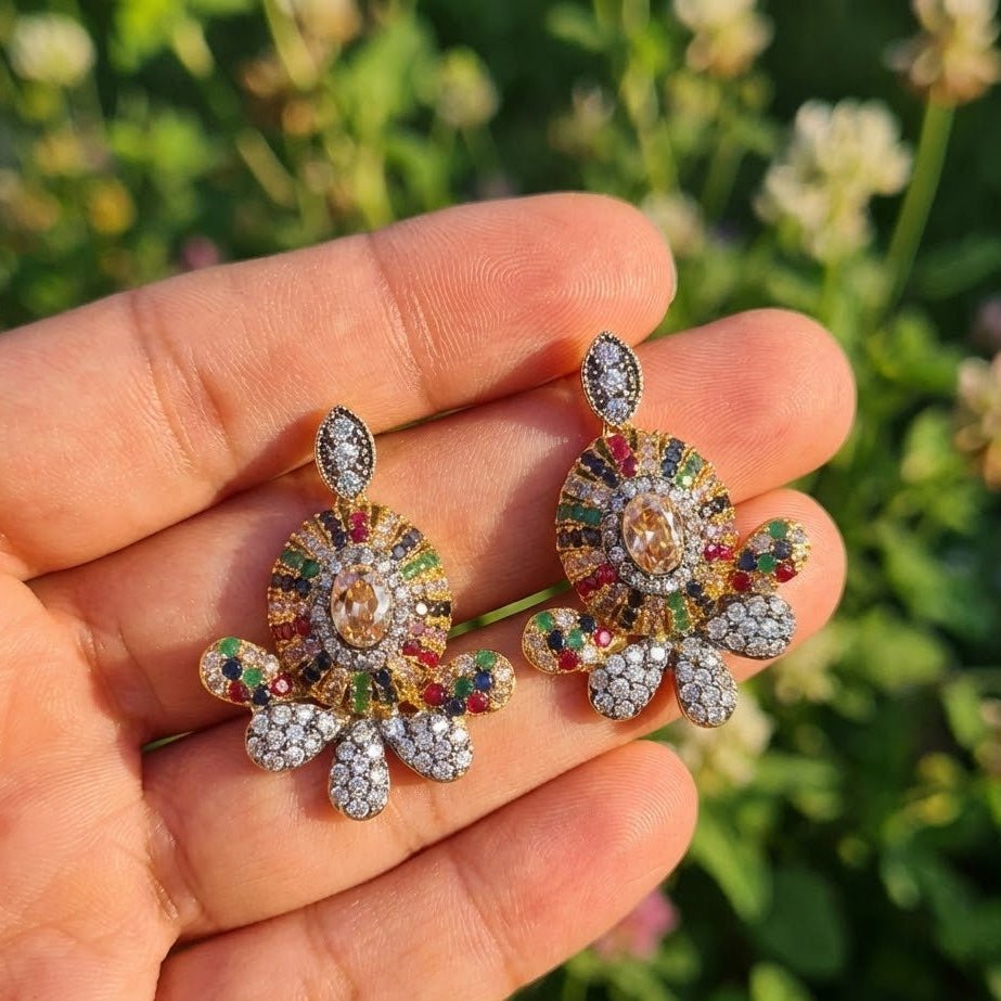 Oxidized Zircon Studs