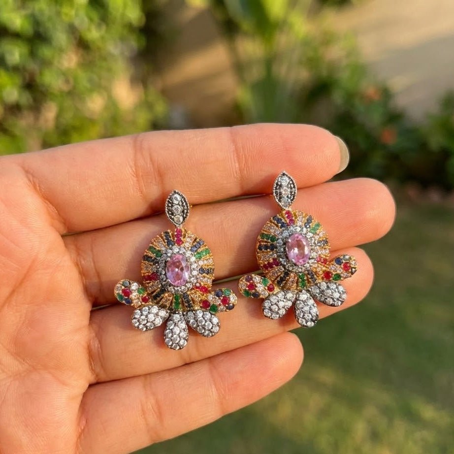Oxidized Zircon Studs