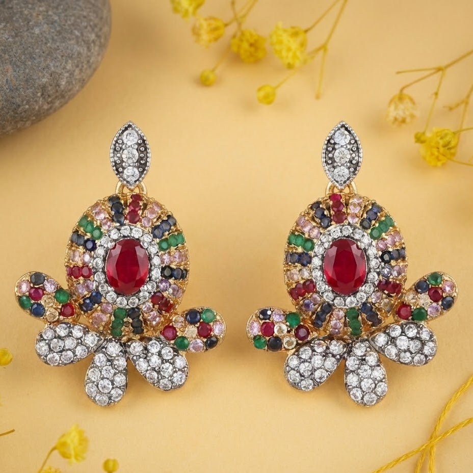Oxidized Zircon Studs