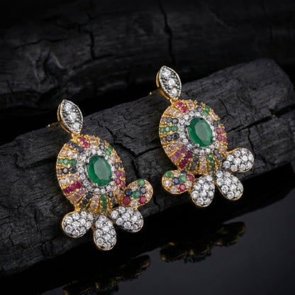 Oxidized Zircon Studs