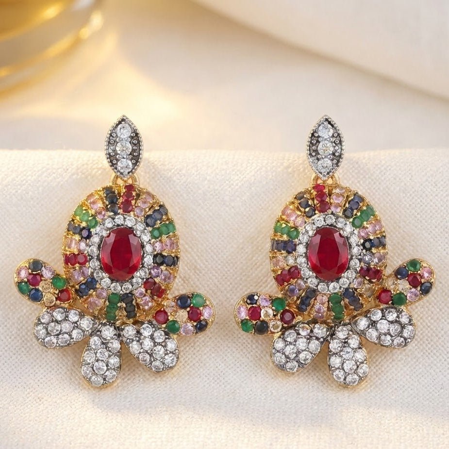 Oxidized Zircon Studs
