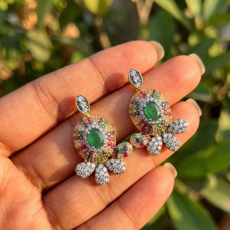 Oxidized Zircon Studs