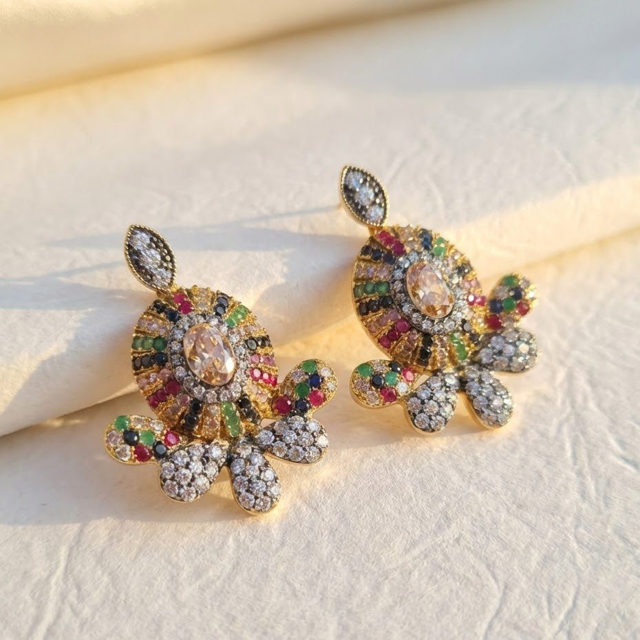 Oxidized Zircon Studs