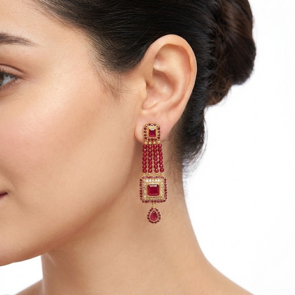 The Midnight Empress - Premium Tribal Earrings