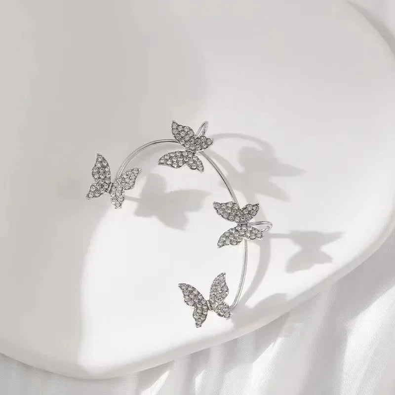 Crystal Butterfly Ear Wrap Earrings