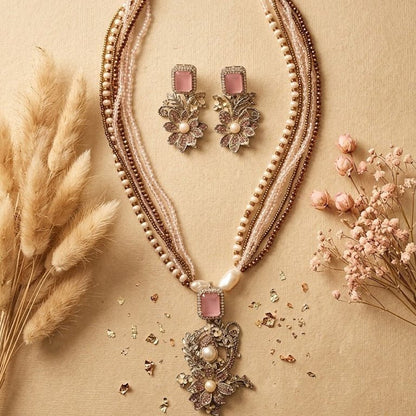 The Blush Rose and Pearl Heritage Maala Set