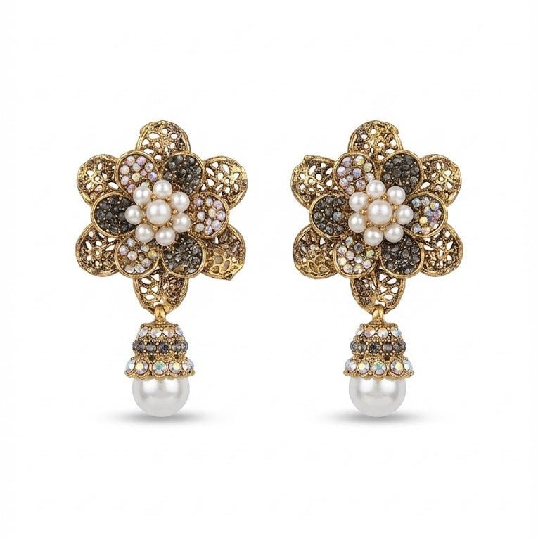 Pearl Petal Mini Jhumkas