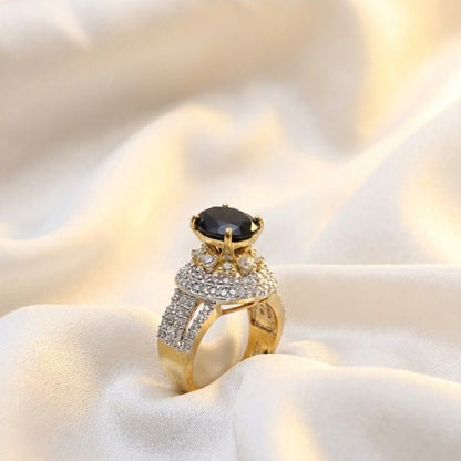 Moonstone Sterling Ring - 22K Gold Plated Ring