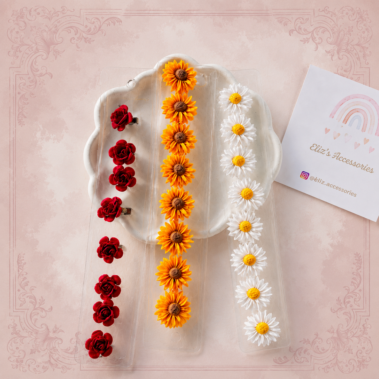 Floral Hair Earrings