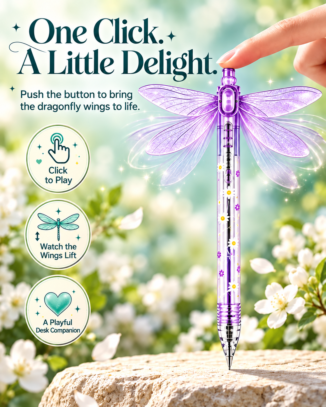 Flutter Bloom Dragonfly Wing Pen