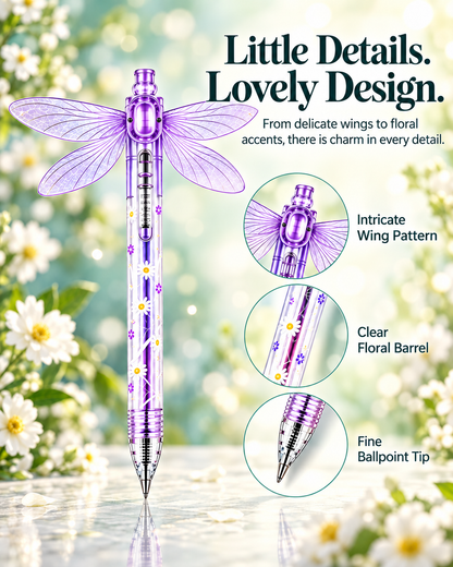 Flutter Bloom Dragonfly Wing Pen