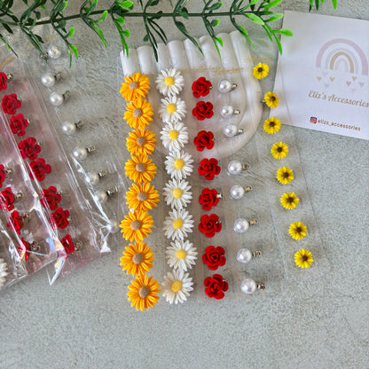 Floral Hair Earrings