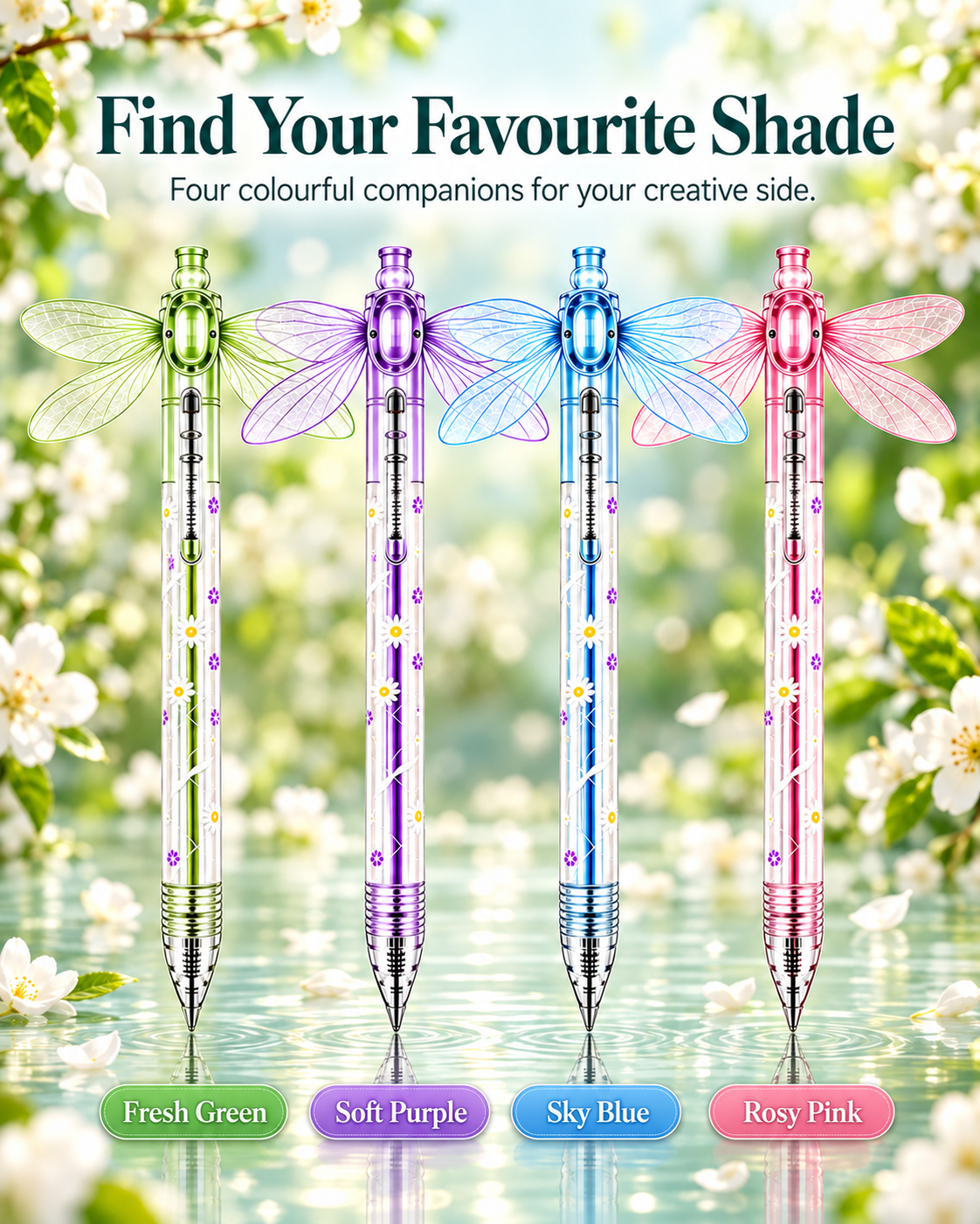 Flutter Bloom Dragonfly Wing Pen