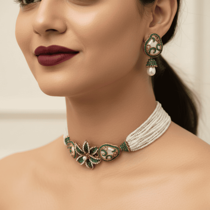 The Blossom Nacre Choker Set