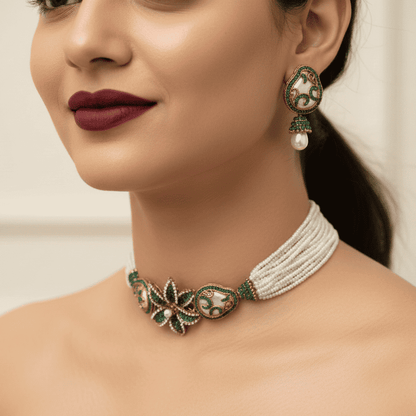 The Blossom Nacre Choker Set