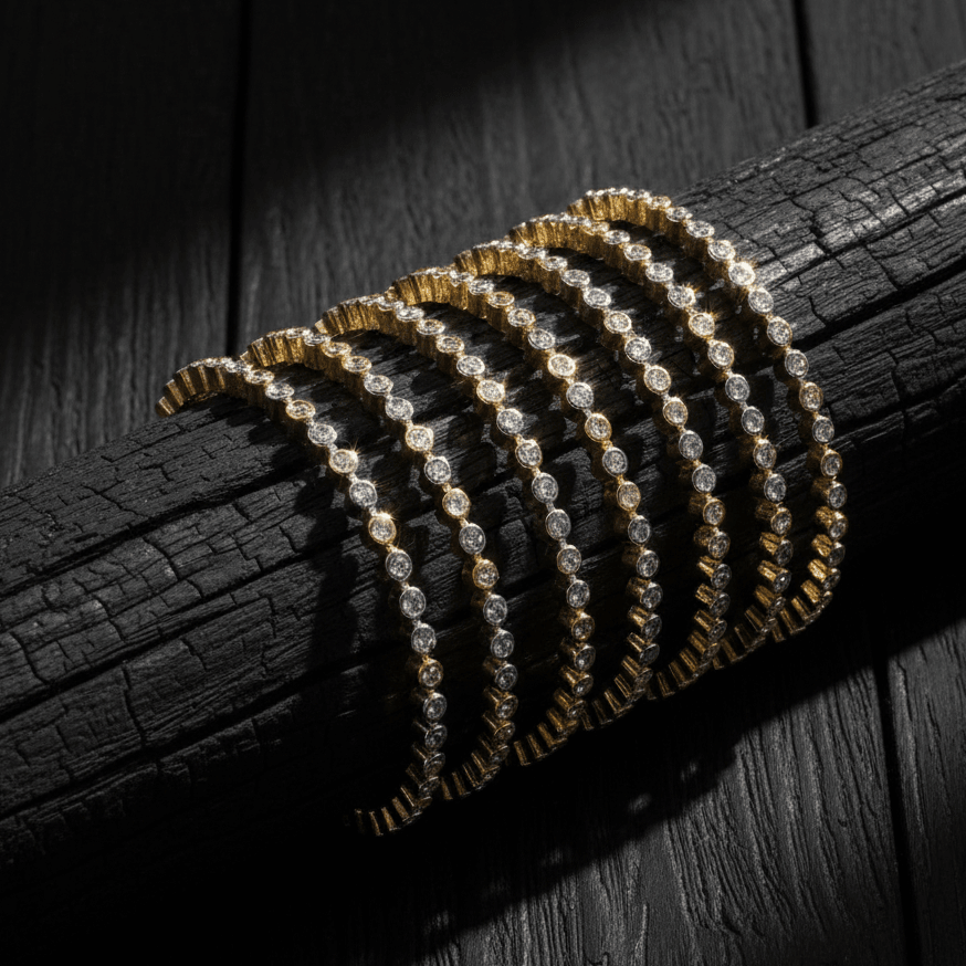 The 22K Royal Fusion Six Bangle Set