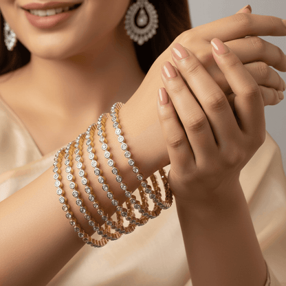 The 22K Royal Fusion Six Bangle Set