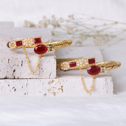 Amethyst Flower Bangles