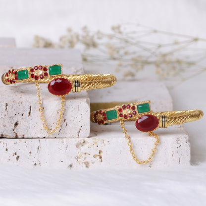 Amethyst Flower Bangles
