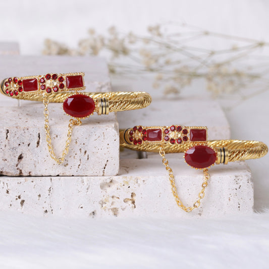 Amethyst Flower Bangles