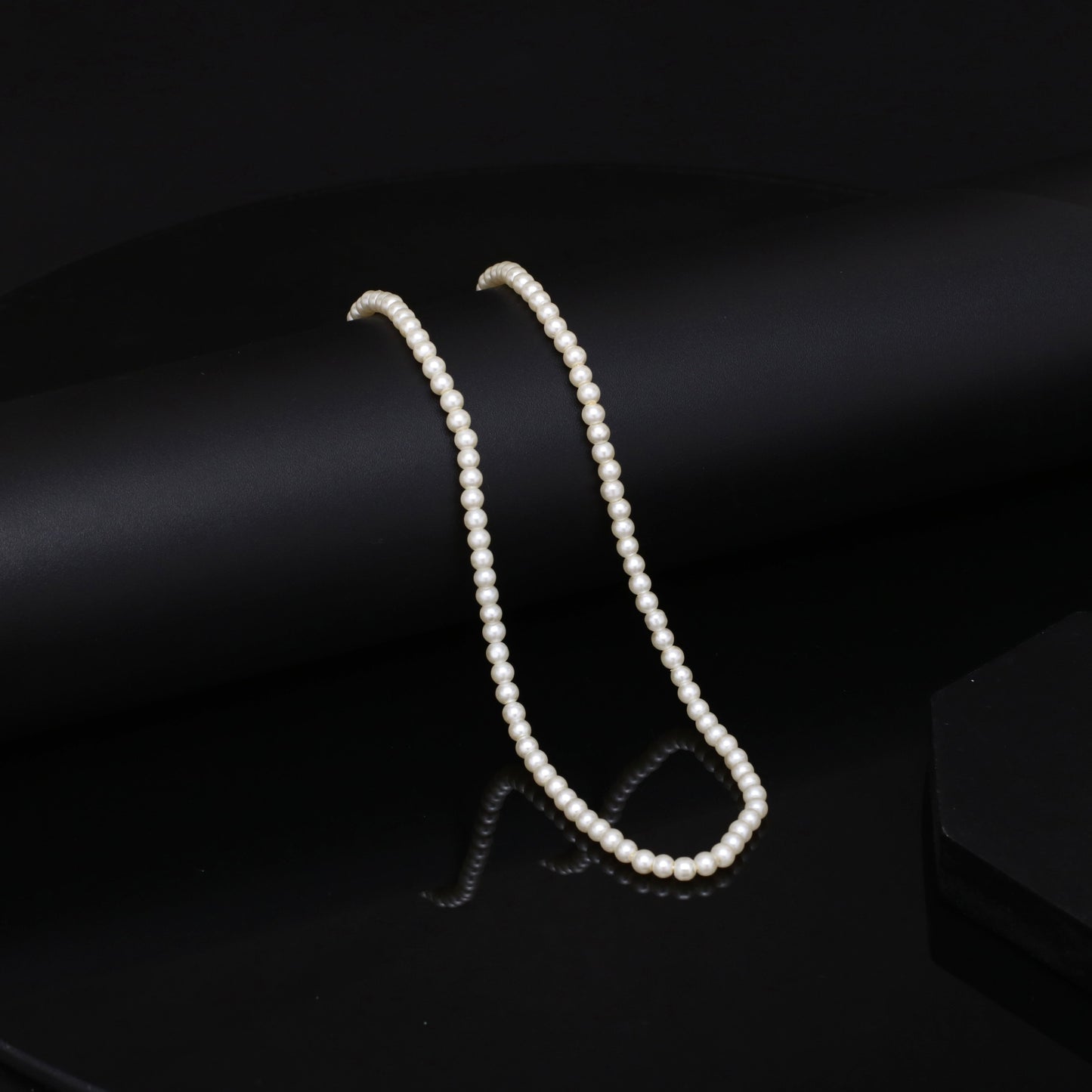 White Pearl Mala Necklace Set