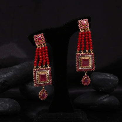 The Midnight Empress - Premium Tribal Earrings