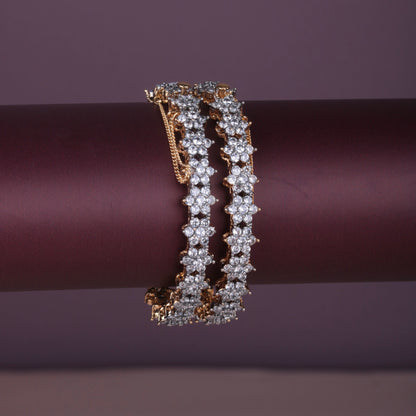 Premium Zircon Flower Bangle