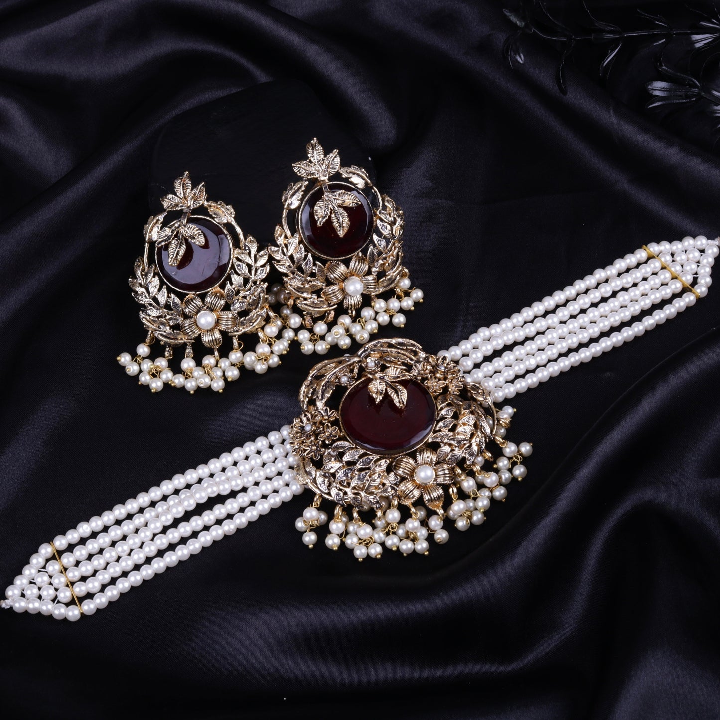 Orchid Hand Crafted Chokker Set 2