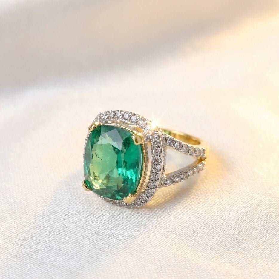Delicate Sterling Ring with Gold Polish
