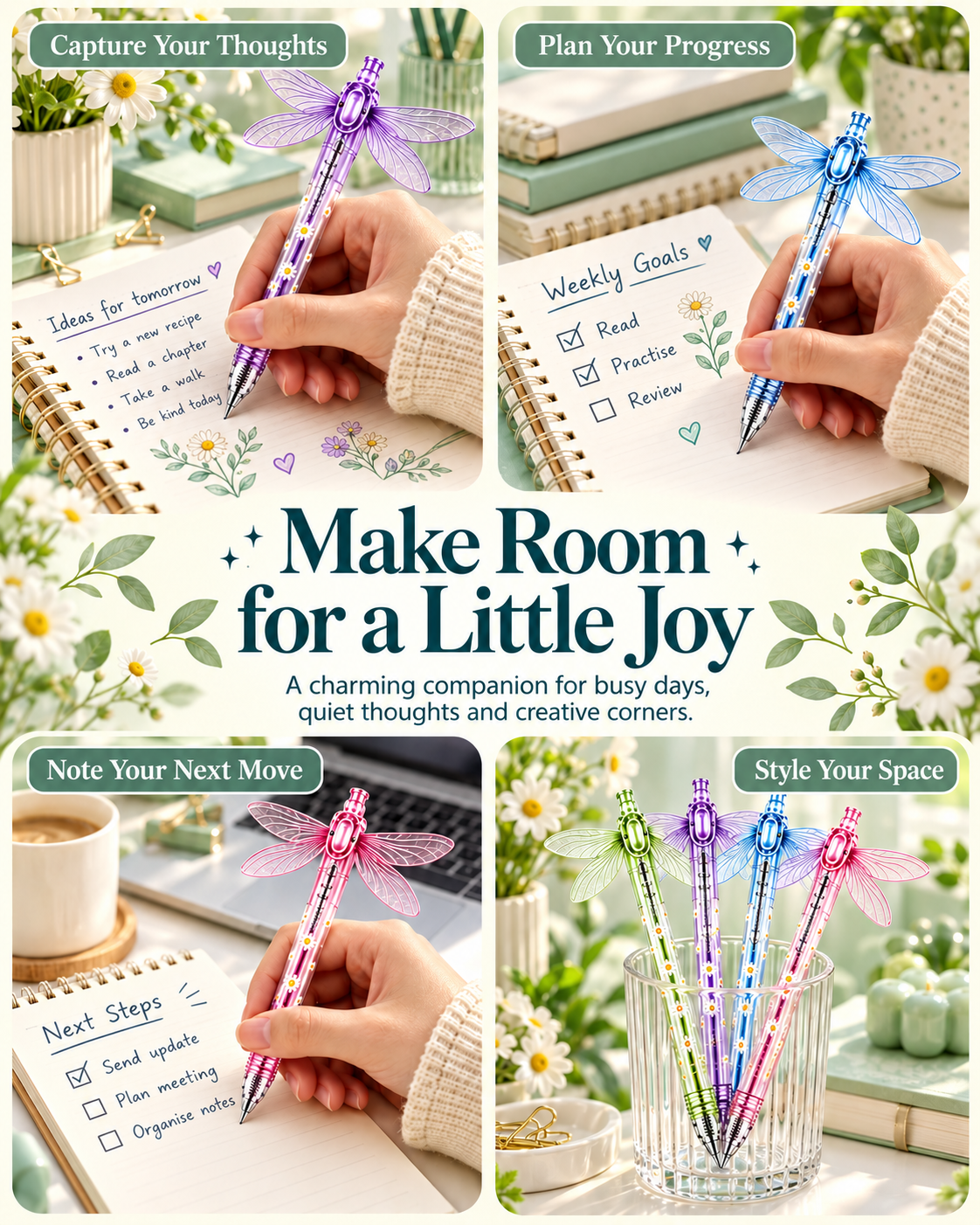 Flutter Bloom Dragonfly Wing Pen