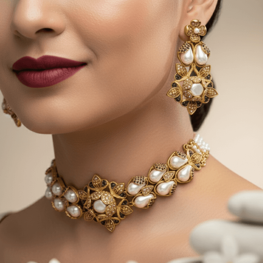 Moti-e-Phool Necklace Set