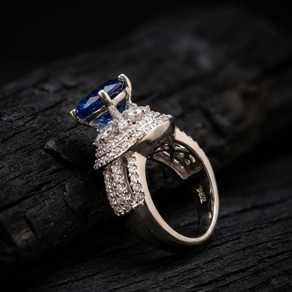 Moonstone Sterling Ring - 22K Gold Plated Ring