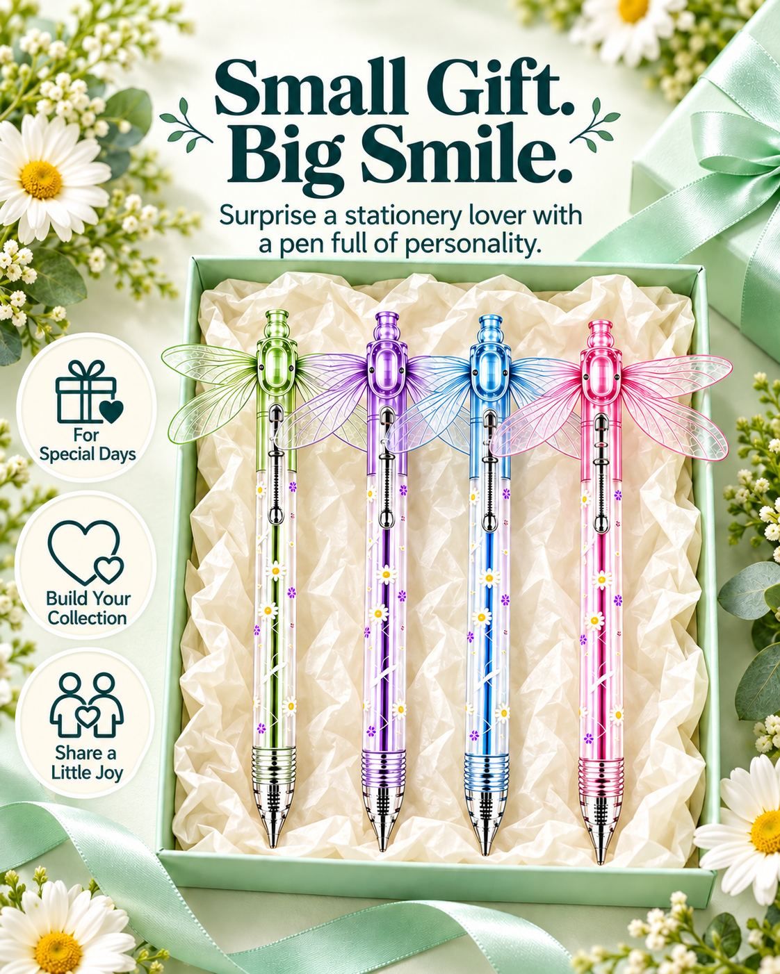 Flutter Bloom Dragonfly Wing Pen