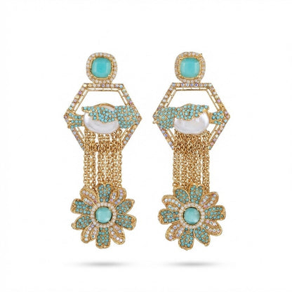 The Royal Hummingbird Garden Drop Earrings