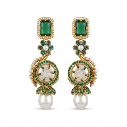 Azure Luxe Baroque Drop Earrings