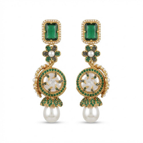 Azure Luxe Baroque Drop Earrings