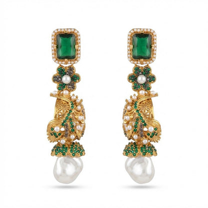 Azure Luxe Baroque Drop Earrings