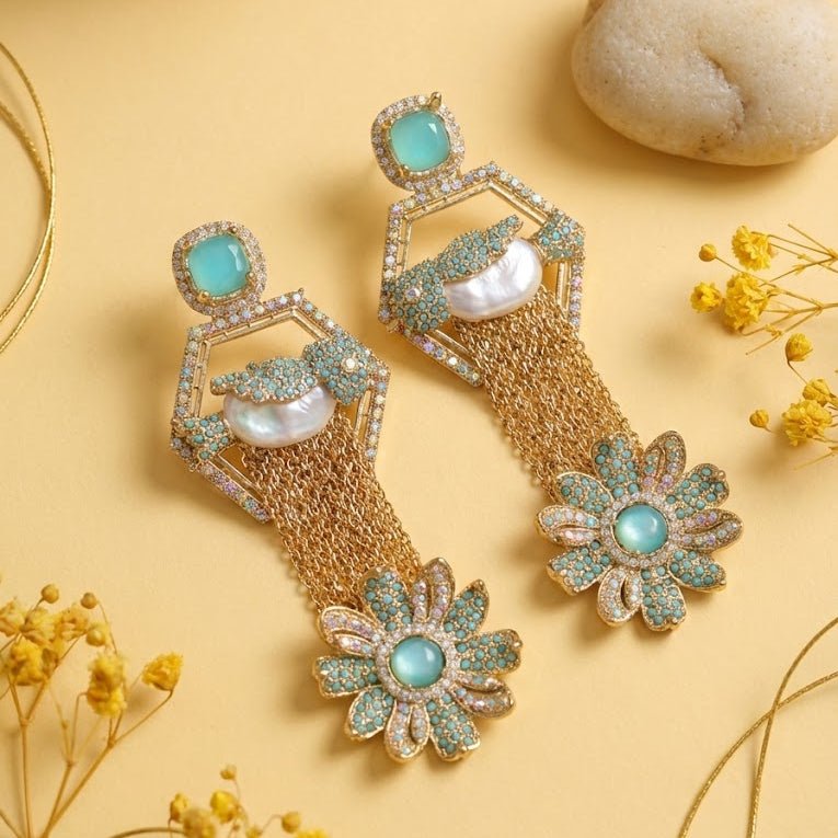 The Royal Hummingbird Garden Drop Earrings