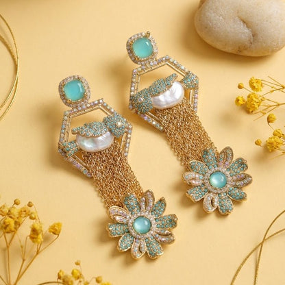 The Royal Hummingbird Garden Drop Earrings