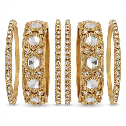 The Royal Hexa-Glow Gold Bangle Set