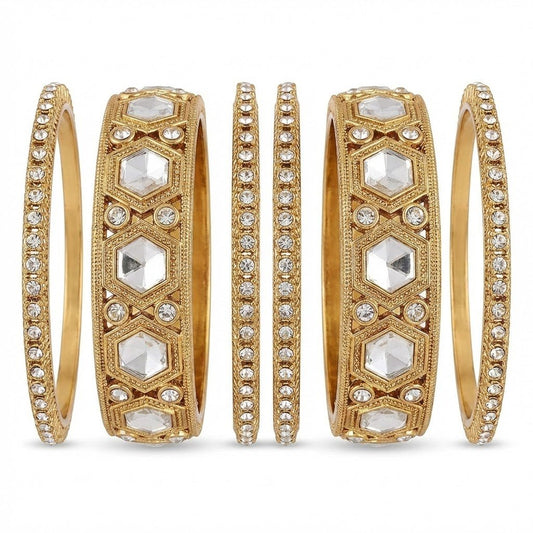 The Royal Hexa-Glow Gold Bangle Set