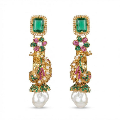 Azure Luxe Baroque Drop Earrings