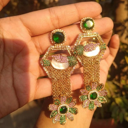 The Royal Hummingbird Garden Drop Earrings