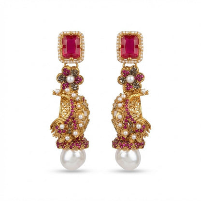 Azure Luxe Baroque Drop Earrings