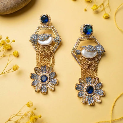 The Royal Hummingbird Garden Drop Earrings